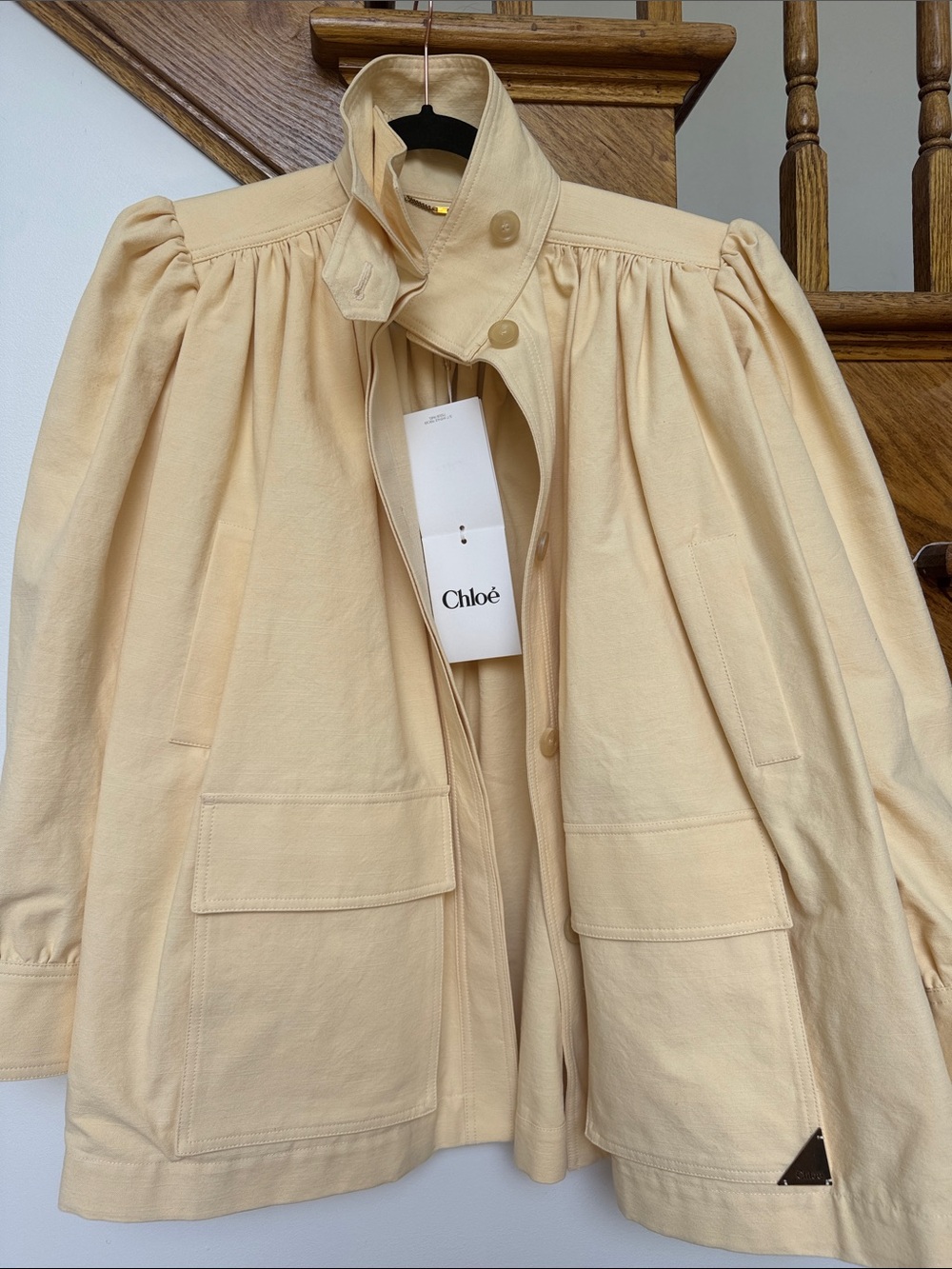 Chloé Light Wheat Puff-Sleeve Jacket - Picture 1 of 11